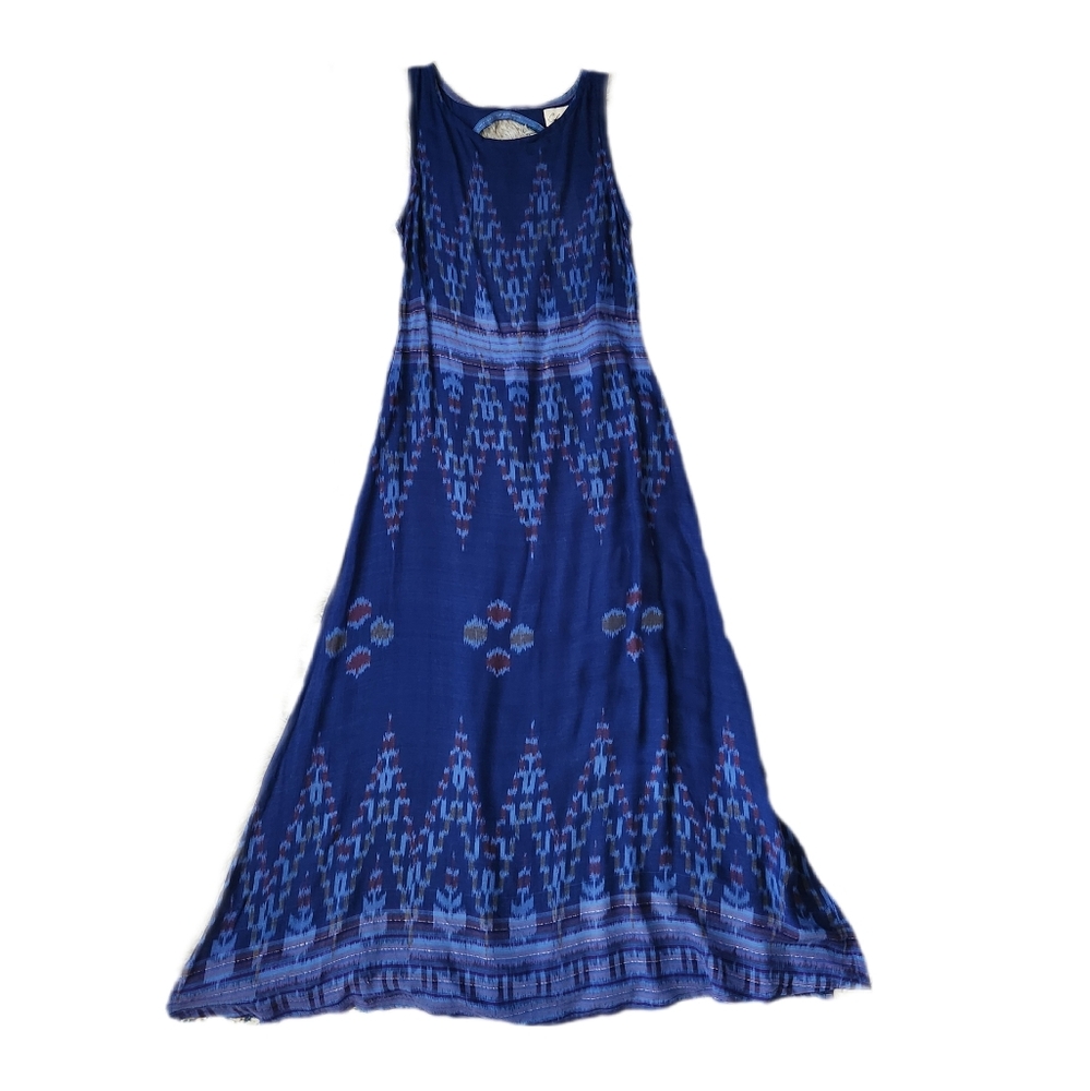 Anthropologie‎ Cleobella Sleeveless Maxi Dress Blue Women's Size Large